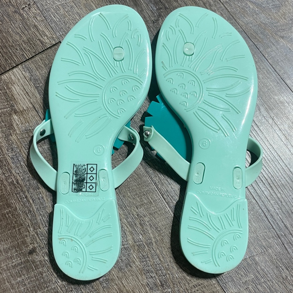 Jack Rogers Jelly Floral Flip Flops Sandals - Picture 4 of 5